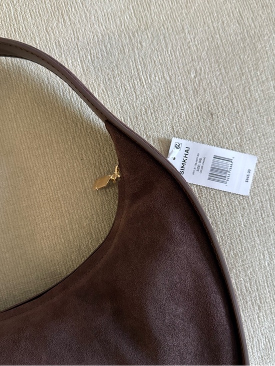 Simkhai Finn Suede Hobo Bag Cacao Brown NWT - Picture 5 of 7